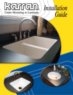 Karran Solid Surface Sink Installation Guide