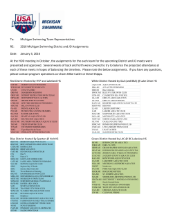 Assignments - Michigan Swimming