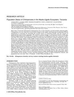 Population status of chimpanzees in the Masito