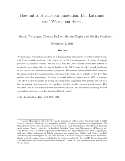 How antitrust can spur innovation: Bell Labs and