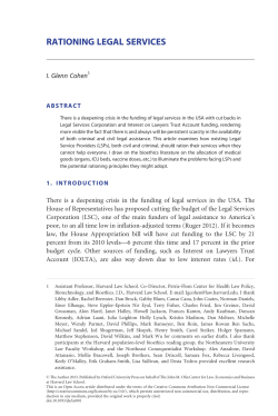 rationing legal services - Oxford Academic