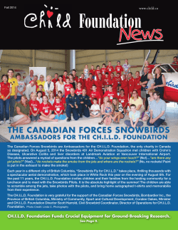 Fall 2014 - CH.ILD Foundation