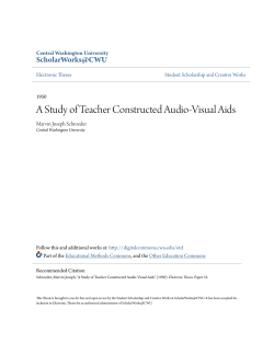 A Study of Teacher Constructed Audio-Visual Aids