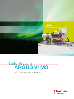 ARGUS VI Static Vacuum Mass Spectrometer