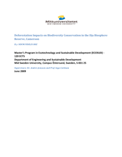 Deforestation Impacts on Biodiversity Conservation in the Dja