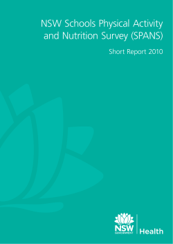 NSW Schools Physical Activity and Nutrition Survey (SPANS) 2010