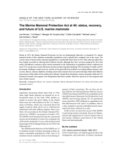 The Marine Mammal Protection Act at 40: status