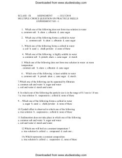 CBSE Class 9 Chemistry Worksheet (5)