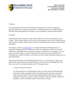 WWW Policy (08:13:04) PDF - Pellissippi State Community College