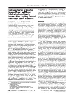 Continuous Analysis of Dissolved Gaseous Mercury and Mercury