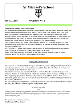 Newsletter 12 October 2016 - St Michael`s CE Primary School