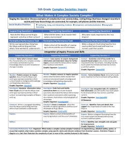 5th Grade Complex Societies Inquiry What Makes A - Inquiry K-12