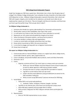 ENO College Brand Ambassador Program Aside from hanging out