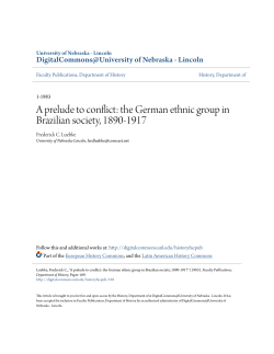 A prelude to conflict: the German ethnic group in Brazilian society