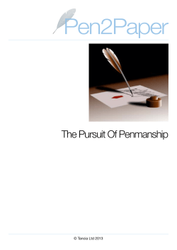 Pen2Paper &ndash; The Pursuit of Penmanship