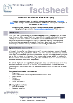 Hormonal imbalances after brain injury