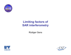 Limiting factors for InSAR