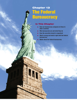 Chapter 13 The Federal Bureaucracy