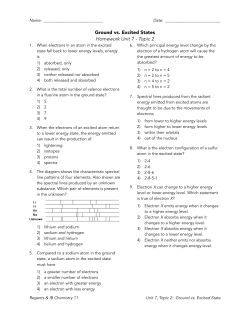 Topic 2 - Ground v Excited