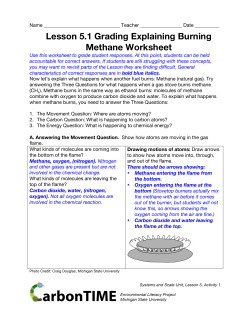 Lesson 5.1 Grading Explaining Burning Methane