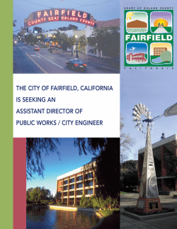 the city of fairfield, california is seeking