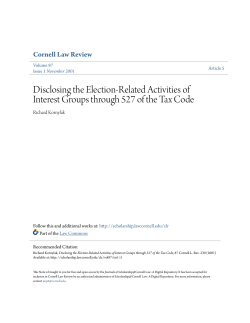 Disclosing the Election-Related Activities of Interest Groups through