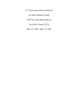 25th Anniversary Book - St. Paul Lutheran Church > Home