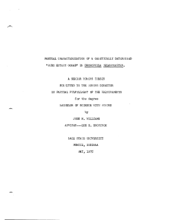PARTIAL CHARACTERIZATION OF A GEl`JETICALLY DETBRNINlill