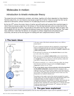 Molecules in motion: