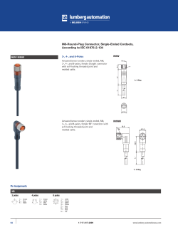 M8-Round-Plug Connector, Single-Ended Cordsets