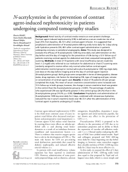 N-acetylcysteine in the prevention of contrast agent