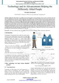 Technology and its Advancements Helping the Differently Abled
