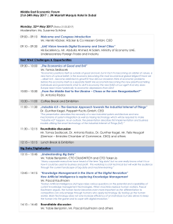 Middle East Economic Forum 21st-24th May 2017 | JW Marriott