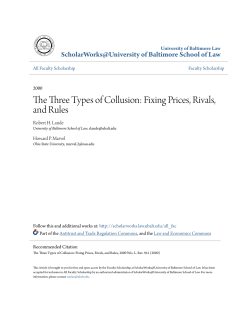The Three Types of Collusion: Fixing Prices, Rivals, and Rules