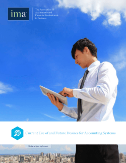 Current Use of and Future Desires for Accounting Systems