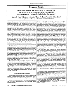 Superordinate identification, subgroup
