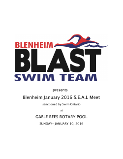 Blenheim January 2016 SEAL Meet