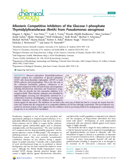 Allosteric Competitive Inhibitors of the Glucose-1