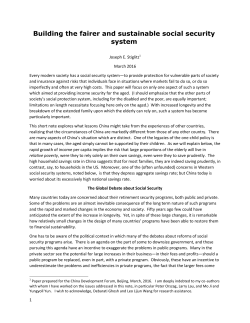 Building the fairer and sustainable social security system