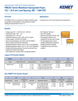 PME261 Series Metallized Impregnated Paper, 10.2 &ndash; 25.4 mm