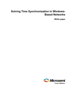 Solving Time Synchronization in Windows-Based