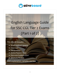 Comprehensive English Language Guide for SSC CGL