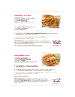 Asian Chicken Salad Asian Turkey Burgers