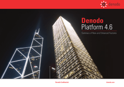Denodo Platform 4.6 - What Is New