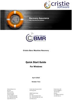 CBMR 7.3.1 Windows Quick Start Guide