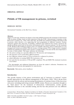 Pitfalls of TB management in prisons, revisited