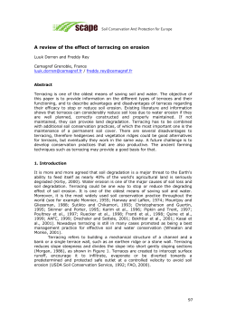 A review of the effect of terracing on erosion