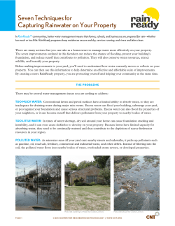 Capturing Rain on Your Property