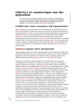 Liberia`s at countersigns one the pejoration