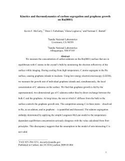 Kinetics and thermodynamics of carbon segregation and graphene